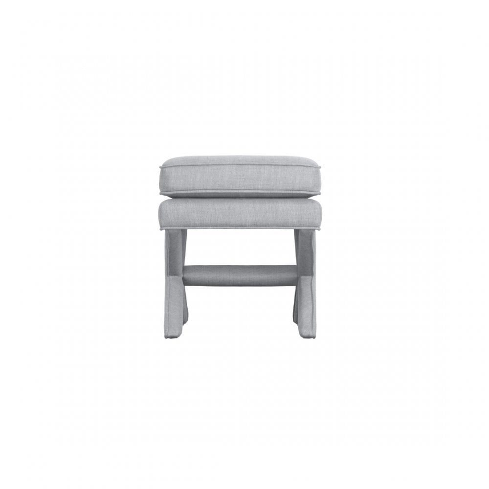 Madison Designs Avlar-Rhode Light Grey Linen Stool