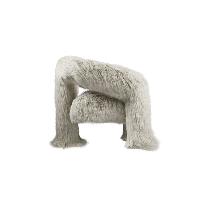 Madison Designs Freyja Ivory Faux Fur Chair