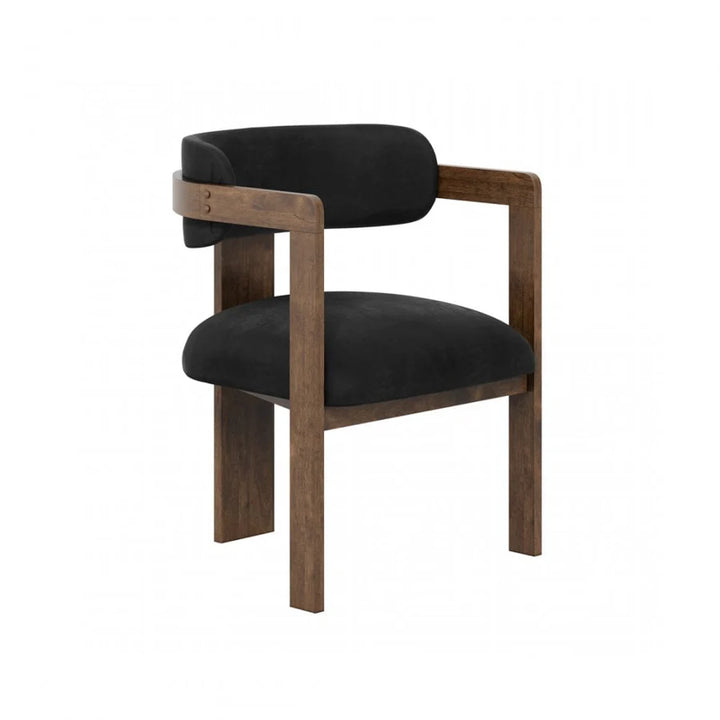 Madison Designs Neo Mai Black and Walnut Dining Chair