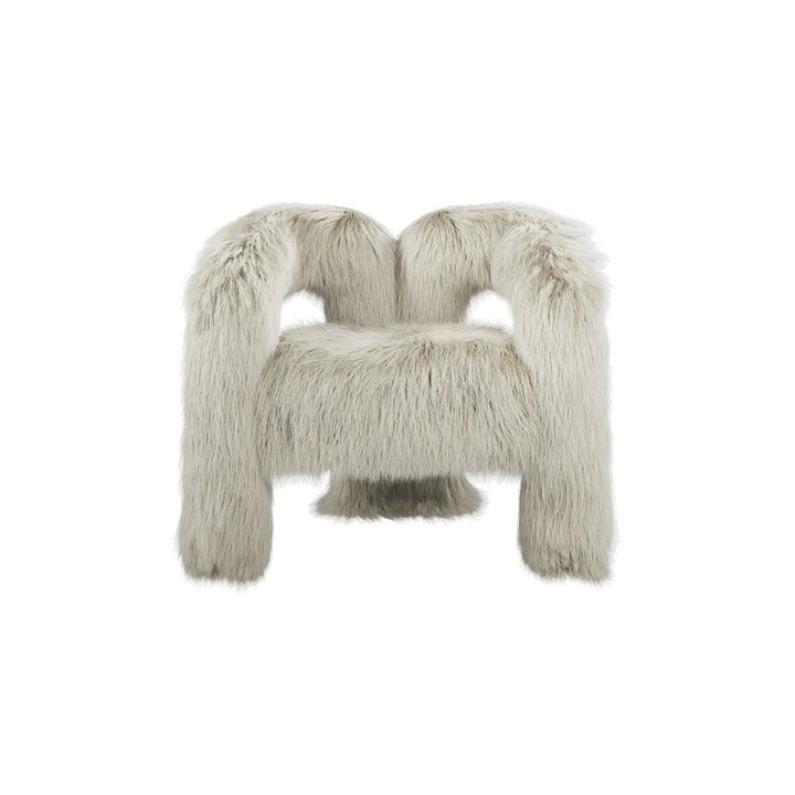 Madison Designs Freyja Ivory Faux Fur Chair