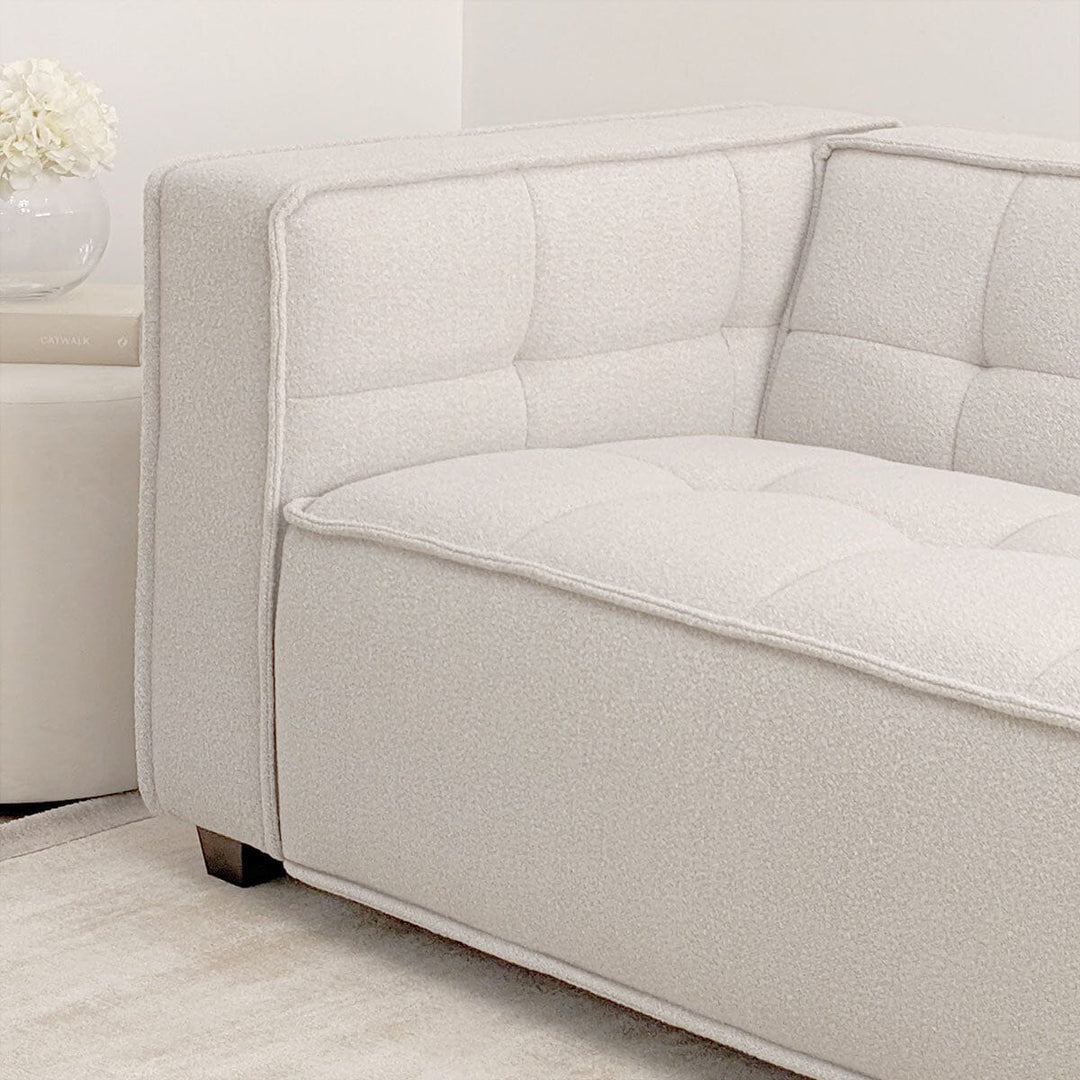 The Murray Putty Grey Boucle 3 Seater Premium Sofa Putty Grey Boucle Fabric - Belmont Interiors