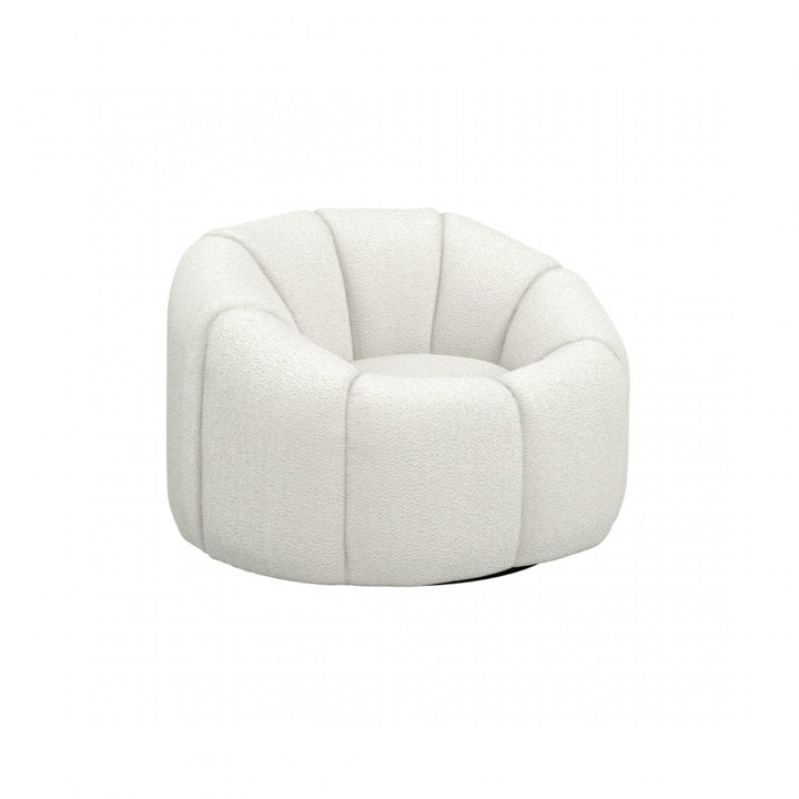 Madison Designs Nao Ivory Bouclé Swivel Chair