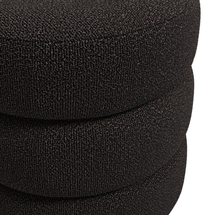 Madison Designs Emi Black Boucle Pouffe