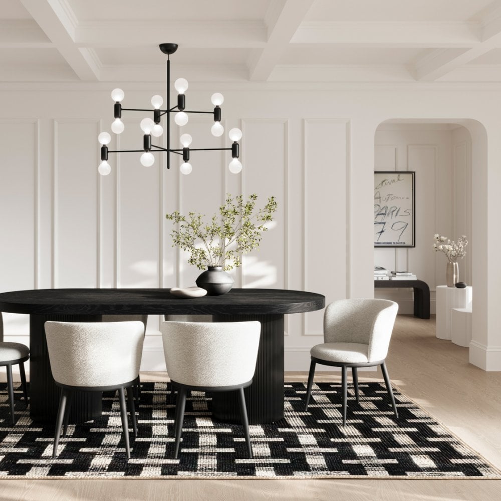 Madison Designs Rina Black Dining Table - 220cm