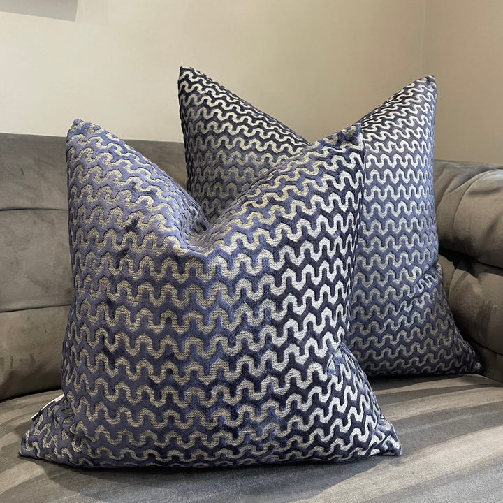 Malini Oslo Cushion In Navy Blue