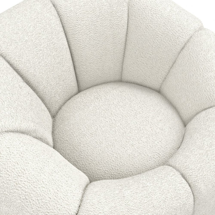 Madison Designs Nao Ivory Bouclé Swivel Chair