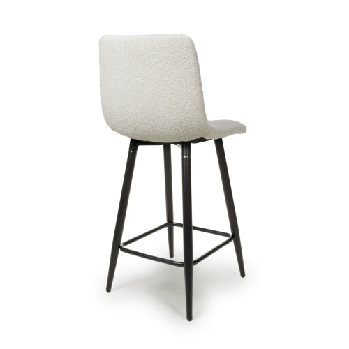 Linnfield Bar Stool in Cream Boucle - Belmont Interiors