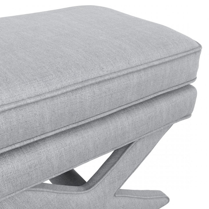 Madison Designs Avlar-Rhode Light Grey Linen Stool