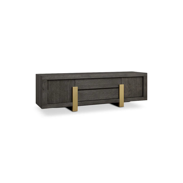 Berkeley Designs Zhoosh Media Unit with Warm Grey Oak Veneer - Belmont Interiors