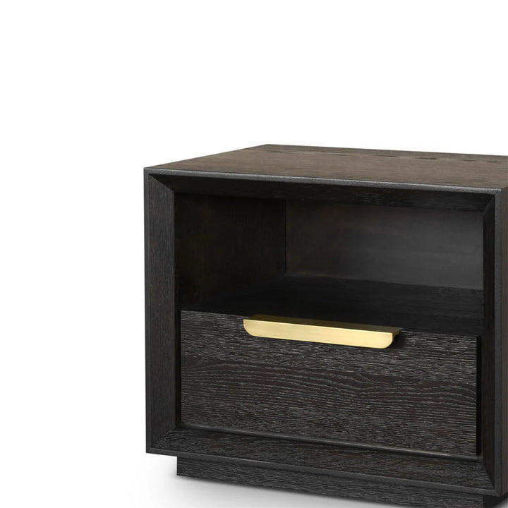 Berkeley Designs Aspen Bedside Cabinet with Dark Oak Veneer - Belmont Interiors