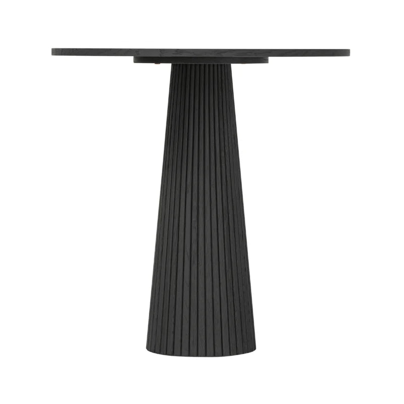 DI Designs Leckford Ribbed Occasional Table in Black Oak - Belmont Interiors