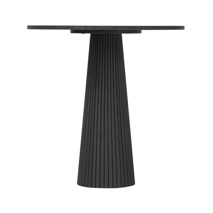 DI Designs Leckford Ribbed Occasional Table in Black Oak - Belmont Interiors