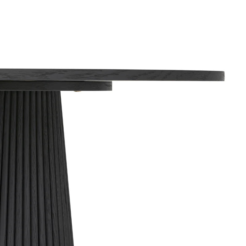 DI Designs Leckford Ribbed Occasional Table in Black Oak - Belmont Interiors