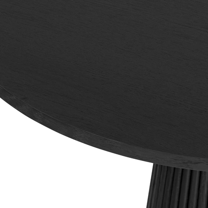 DI Designs Leckford Ribbed Occasional Table in Black Oak - Belmont Interiors