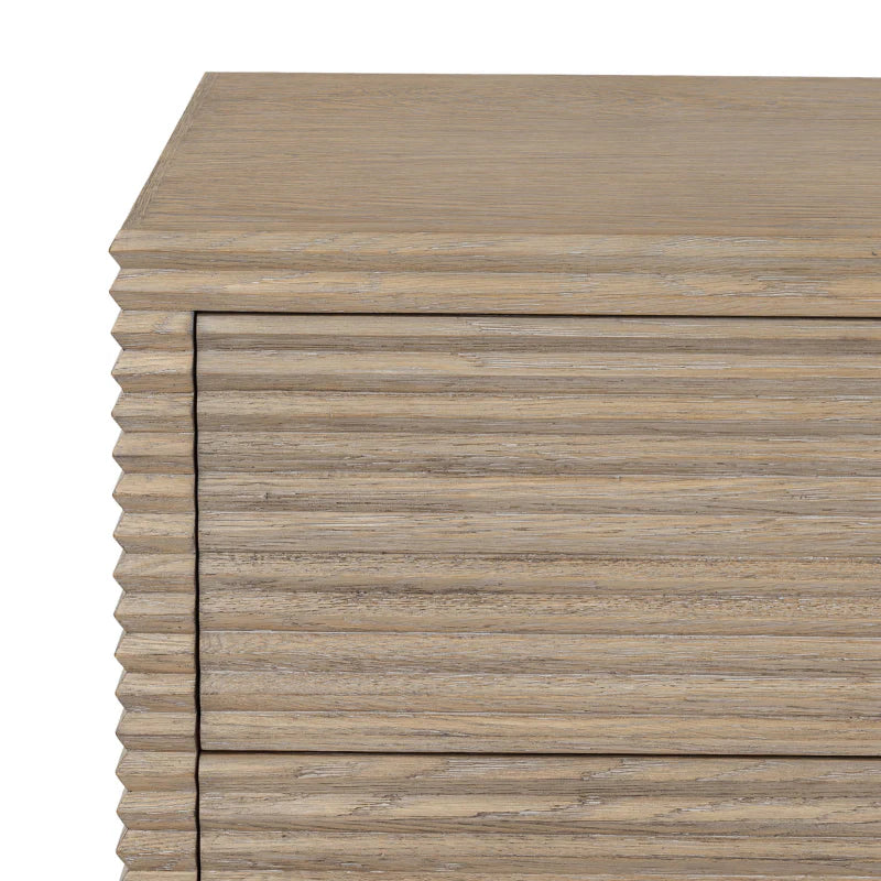 DI Designs Wickham Chest of Drawers in Ribbed Oak - Belmont Interiors