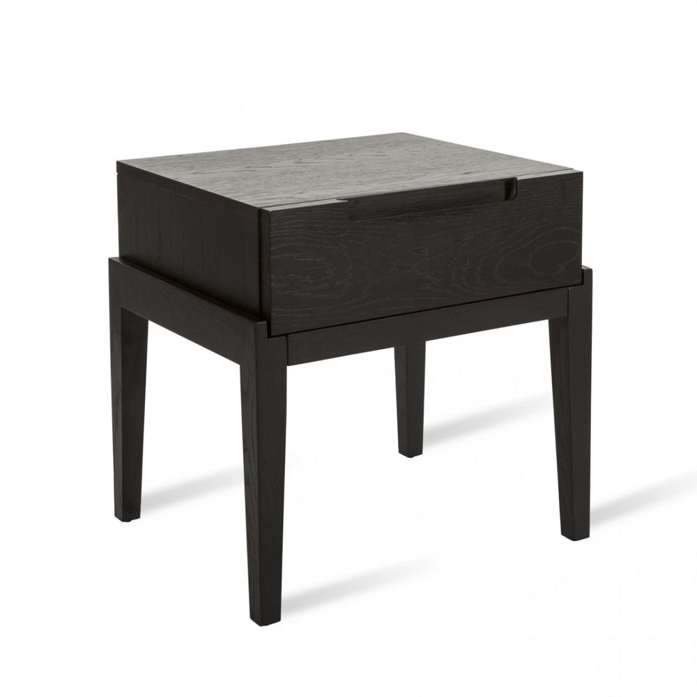 Twenty10 Designs Orchid Bedside Single Drawer in Black - Belmont Interiors