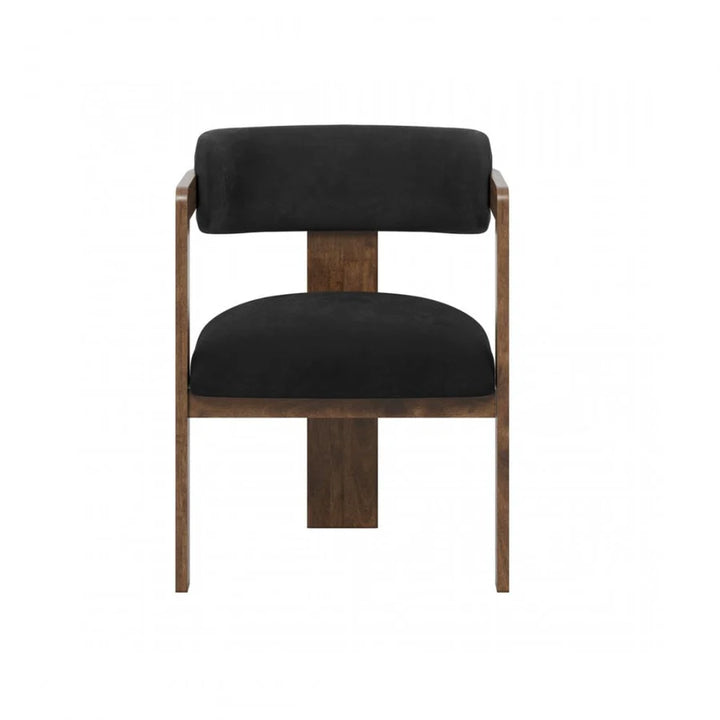 Madison Designs Neo Mai Black and Walnut Dining Chair