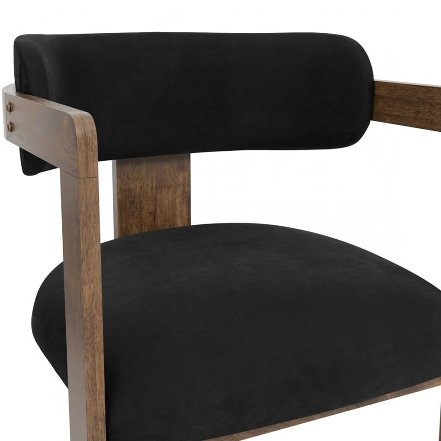 Madison Designs Neo Mai Black and Walnut Dining Chair