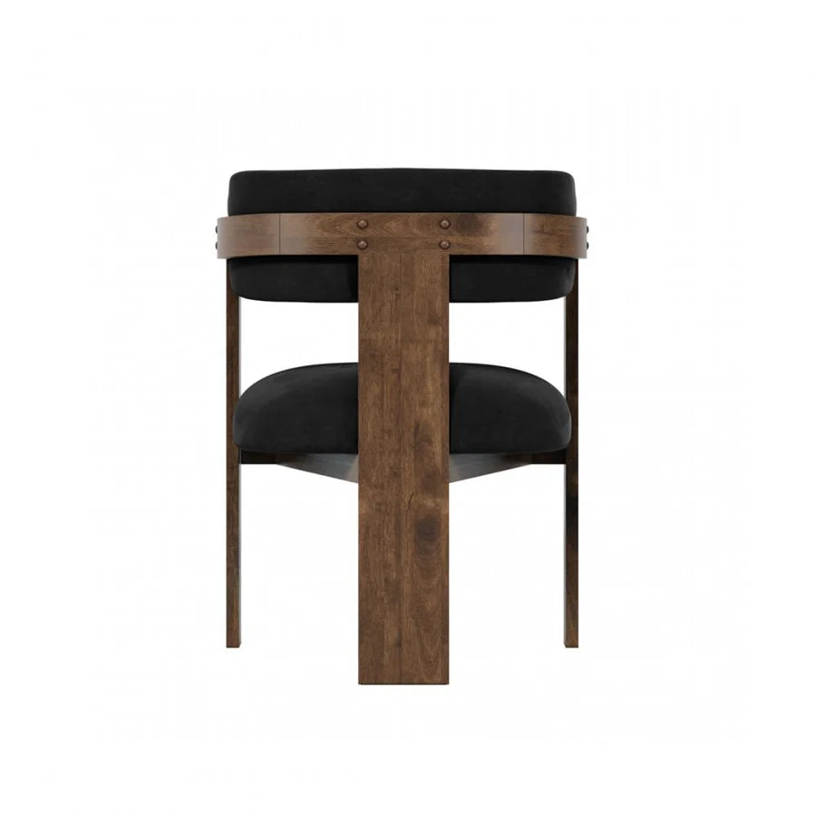 Madison Designs Neo Mai Black and Walnut Dining Chair