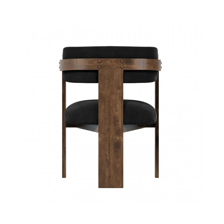 Madison Designs Neo Mai Black and Walnut Dining Chair