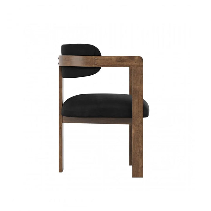 Madison Designs Neo Mai Black and Walnut Dining Chair