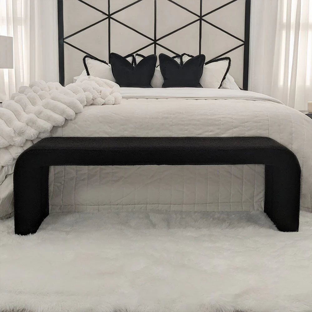 Madison Designs Ren Black Boucle Bench