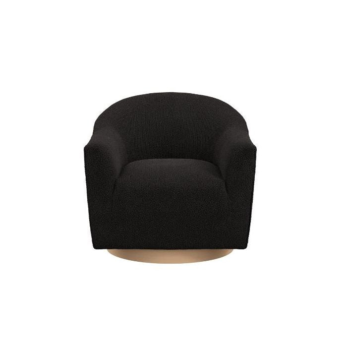 Madison Designs Daphne Swivel Chair in Black Boucle