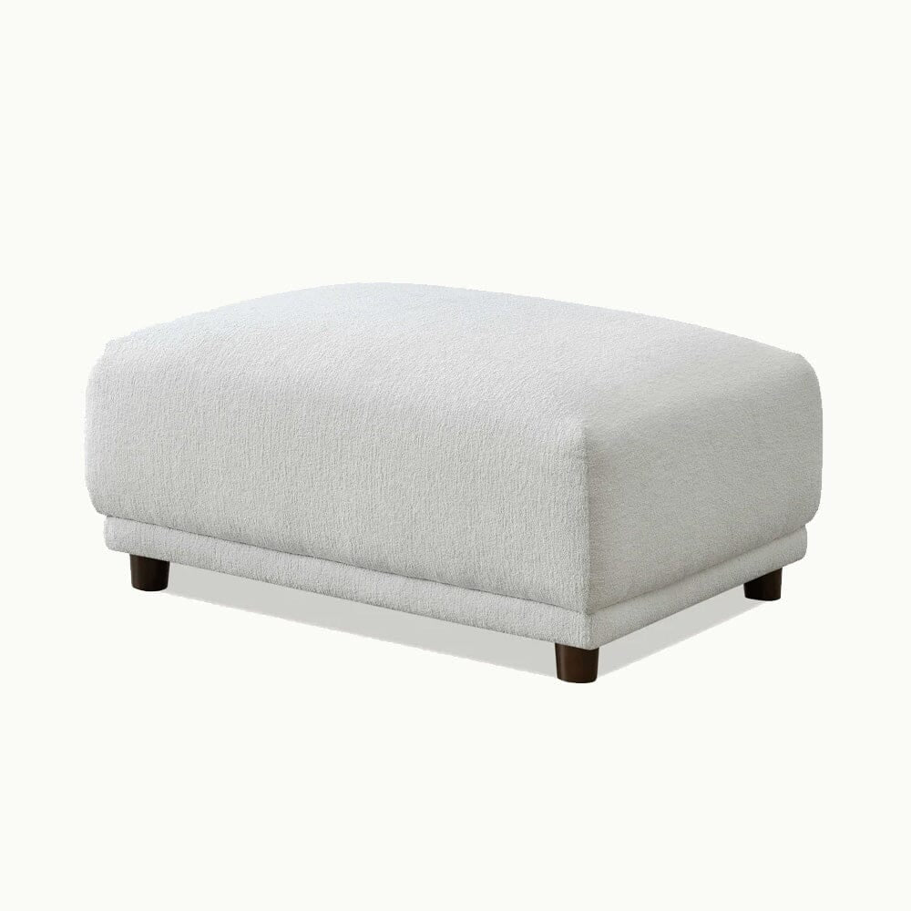 The Lottie Polar White Boucle Corner Premium Modular Sofa in White Boucle Fabric - Belmont Interiors