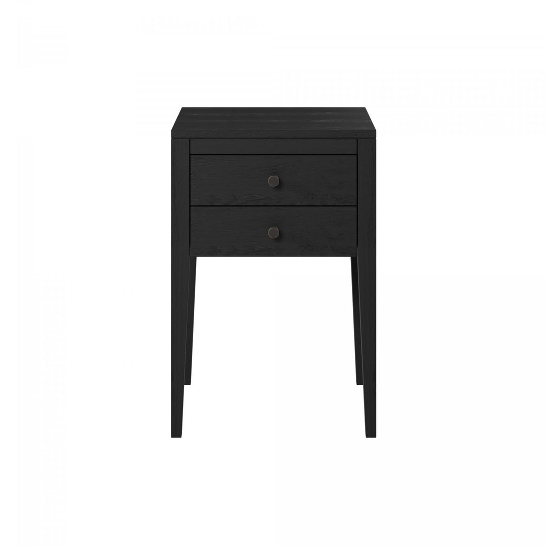 DI Designs Radford 2 Drawer Bedside in Black - Belmont Interiors