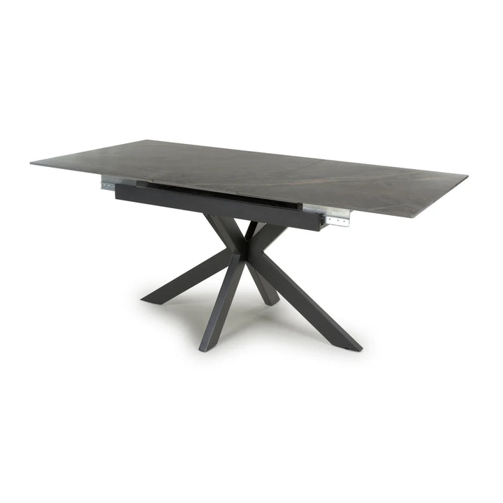 Nova 140-180cm Grey Ceramic Marble Extending Dining Table