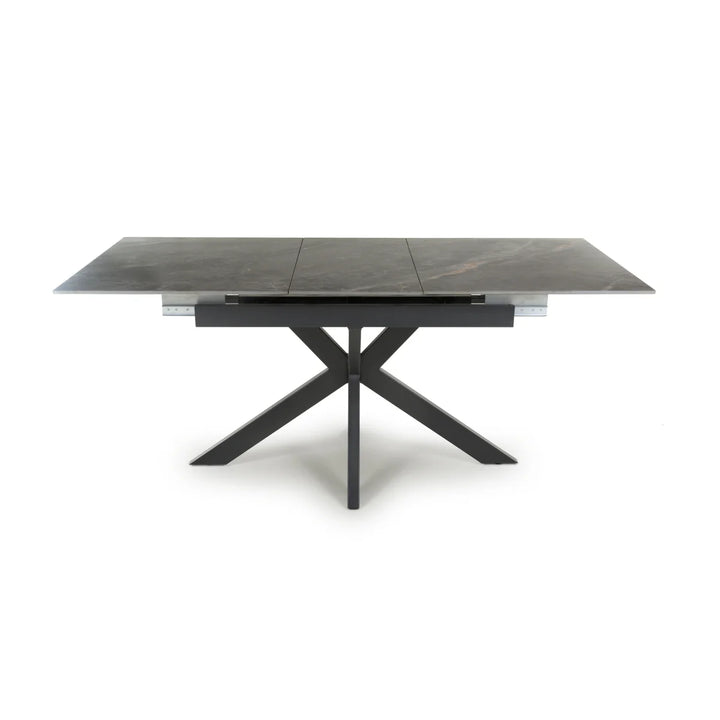 Nova 140-180cm Grey Ceramic Marble Extending Dining Table