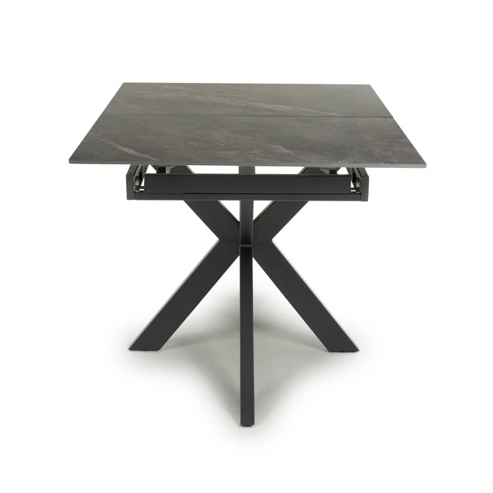 Nova 140-180cm Grey Ceramic Marble Extending Dining Table