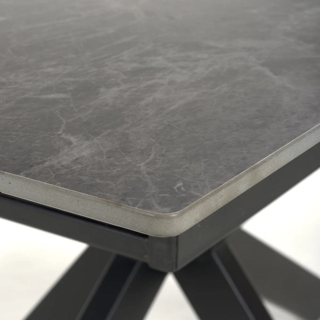 Nova 140-180cm Grey Ceramic Marble Extending Dining Table