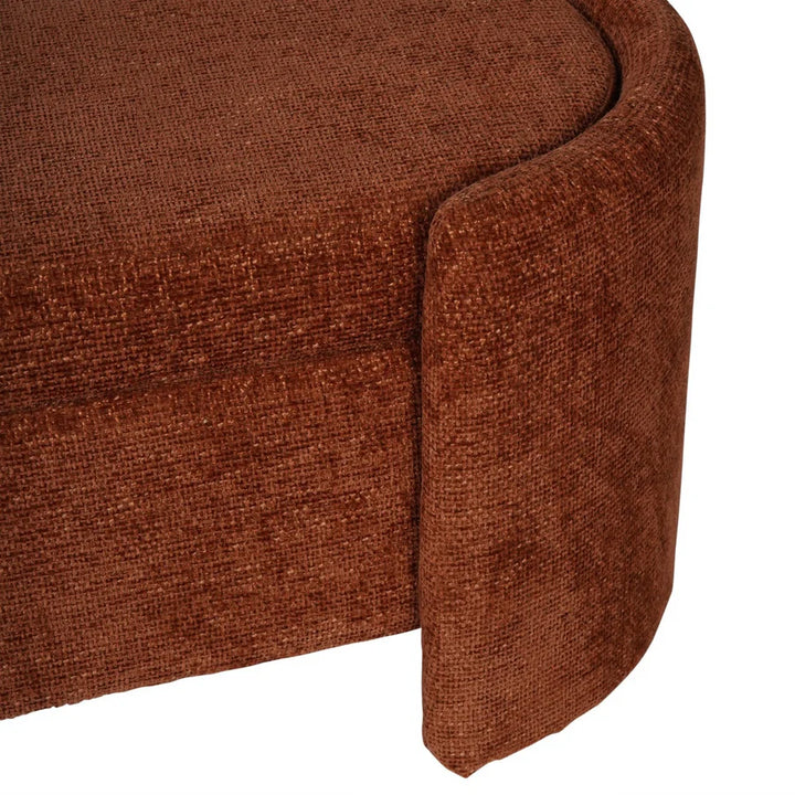 Libra Interiors Waverley Upholstered Storage Bench – Terracotta