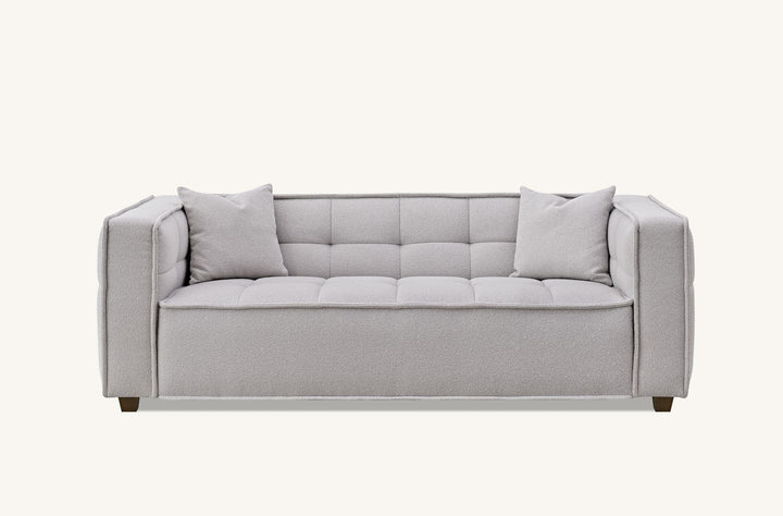 The Murray Putty Grey Boucle 3 Seater Premium Sofa Putty Grey Boucle Fabric - Belmont Interiors