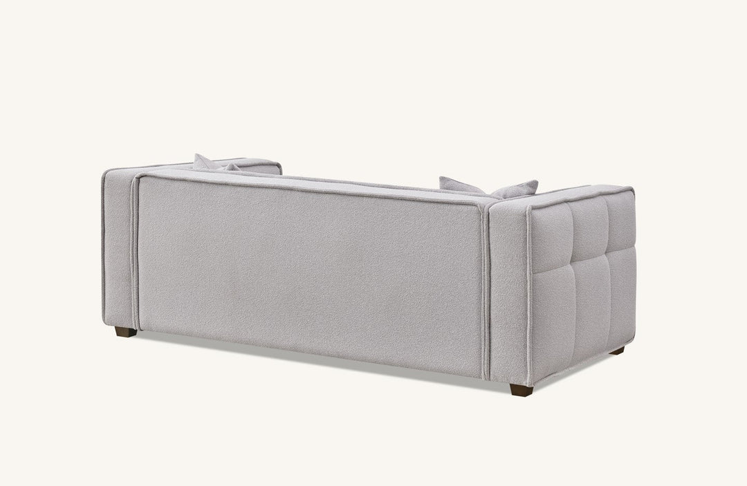 The Murray Putty Grey Boucle 3 Seater Premium Sofa Putty Grey Boucle Fabric - Belmont Interiors