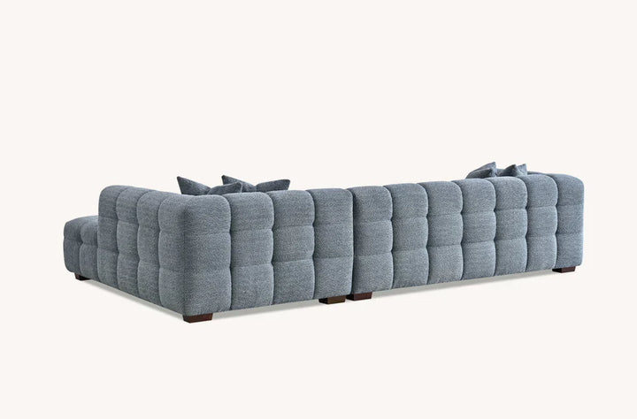 The Tribeca Premium Bubble Iron Boucle Corner Sofa - Belmont Interiors