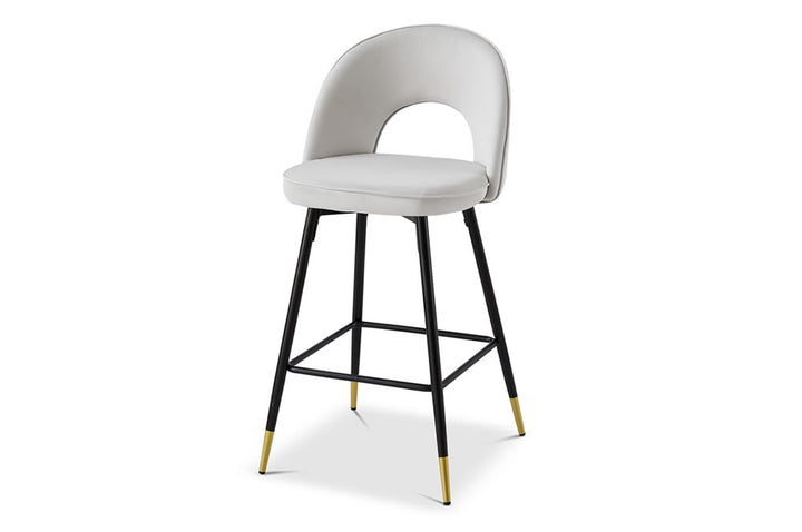 Berkeley Designs Hoxton Bar Stool in Light Grey - Belmont Interiors