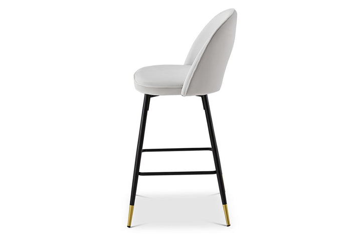 Berkeley Designs Hoxton Bar Stool in Light Grey - Belmont Interiors