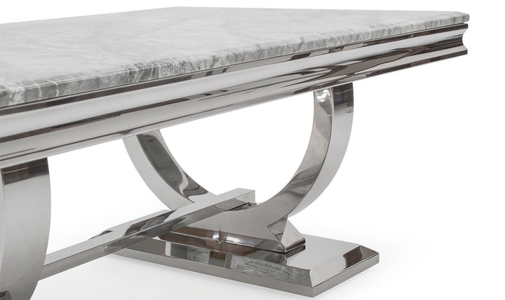 Arianna 130cm White Marble Coffee Table - Belmont Interiors