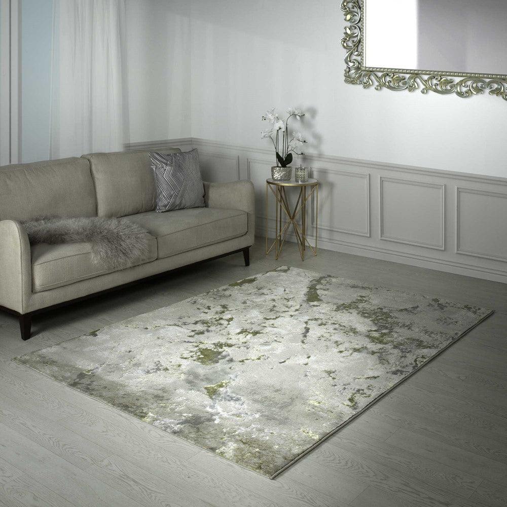 Aurora Galaxy AU04 Marble Rugs in Metallic Beige - Belmont Interiors