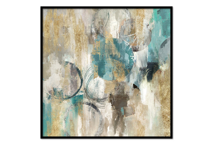 Berkeley Designs Large Abstract Oil on Canvas 01 with a Black Frame - Belmont Interiors