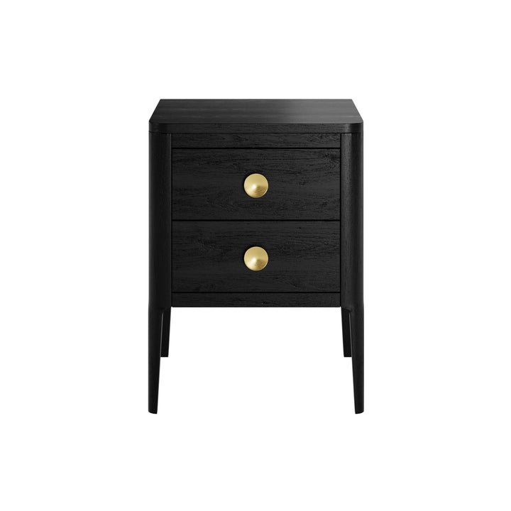 DI Designs Abberley Bedside in Black - 2 Drawer - Belmont Interiors