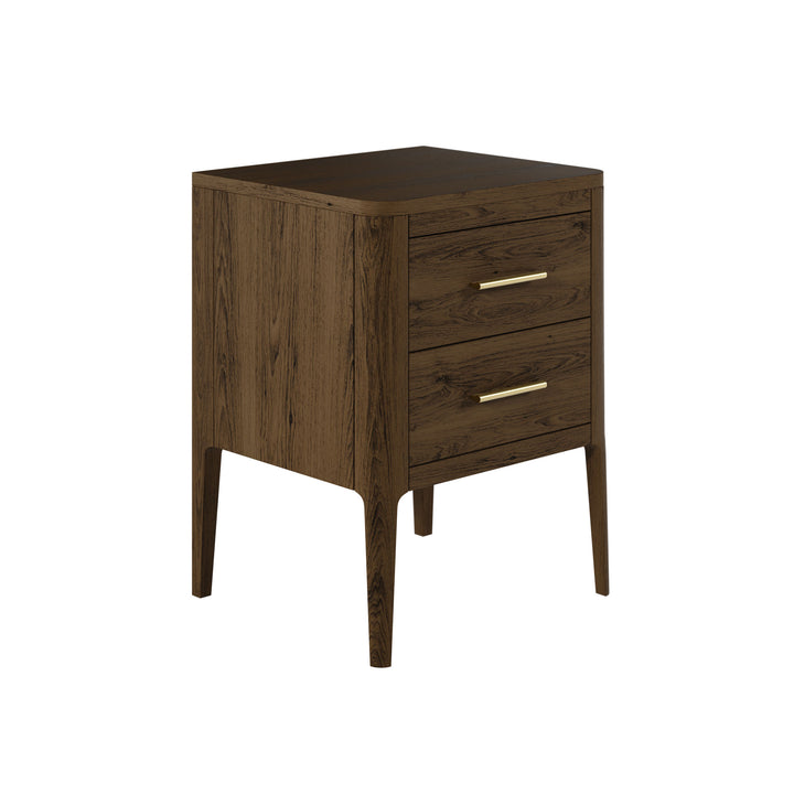 DI Designs Abberley Bedside in Brown - 2 Drawer-Bedside Tables-DI Designs-Belmont Interiors