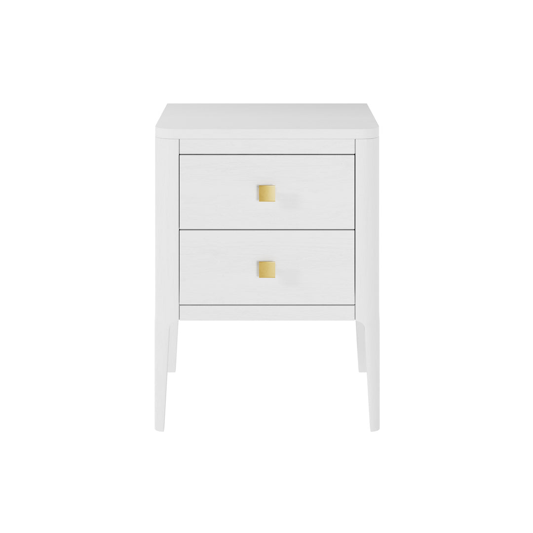 DI Designs Abberley Bedside in White - 2 Drawer - Belmont Interiors