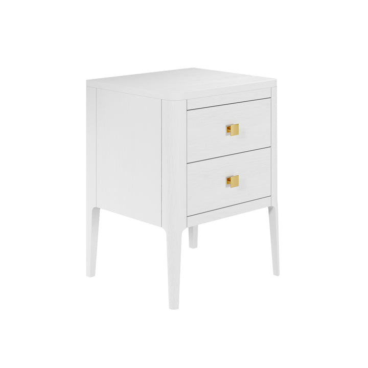 DI Designs Abberley Bedside in White - 2 Drawer - Belmont Interiors