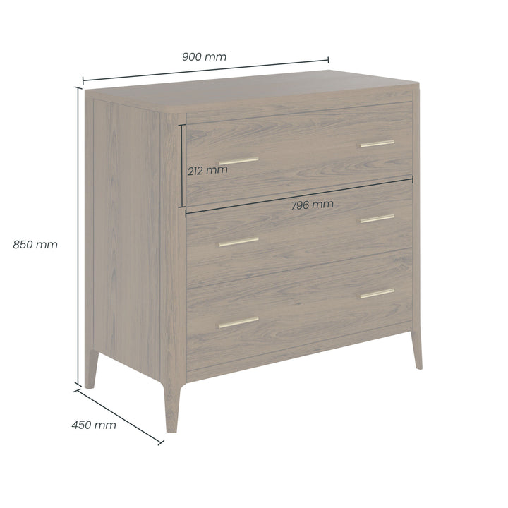 DI Designs Abberley Chest of Drawers in Brown - Belmont Interiors