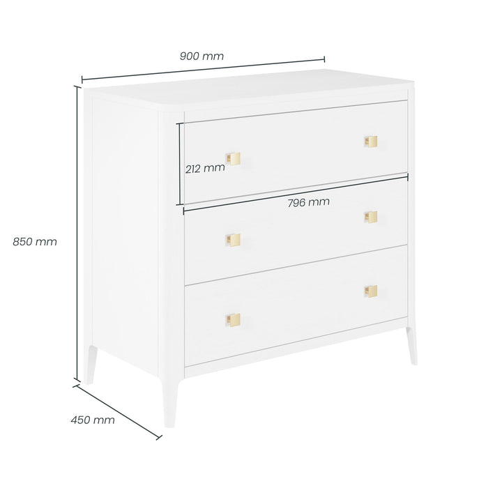 DI Designs Abberley Chest of Drawers in White - Belmont Interiors