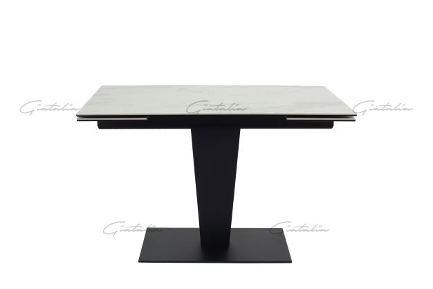 Valentina 120-180cm White Ceramic Marble Extending Dining Table-Kitchen & Dining Room Tables-ASR-Belmont Interiors