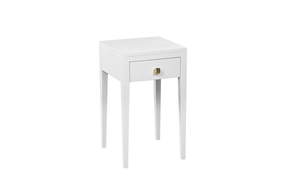 DI Designs Radford 1 Drawer Bedside in White - Belmont Interiors